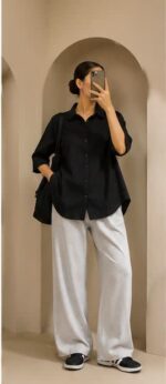 شومیز لینن زنانه - Image 3