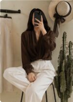 شومیز کراپ مجلسی ، شومیز زنانه - Image 8