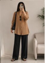 شومیز زنانه بغل دکمه - Image 5