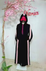 ست کراپ هودی و شلوار دخترانه و زنانه - Image 3